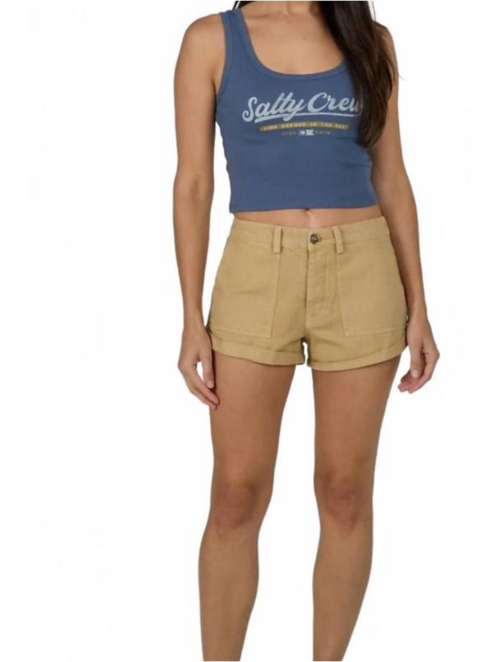 Salty crew 100% cotton olive‎ green trail short size M Breathable Summer Casual